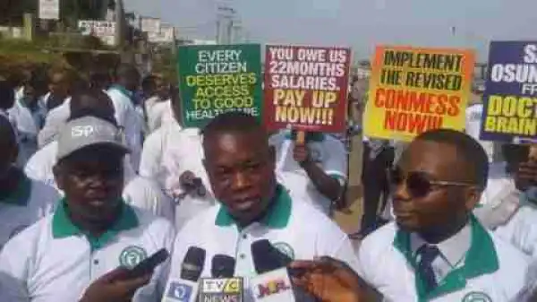 Doctors Suspend 7-Day Warning Strike In Osun